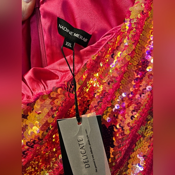 Nadine Merabi Celina Hot Pink Dress - Picture 5 of 6